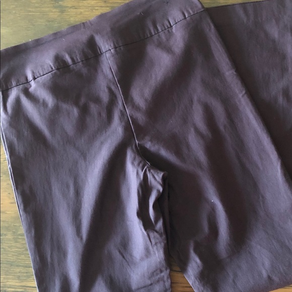 Dark Plum Straight Legged Stretch Pants - Picture 2 of 5